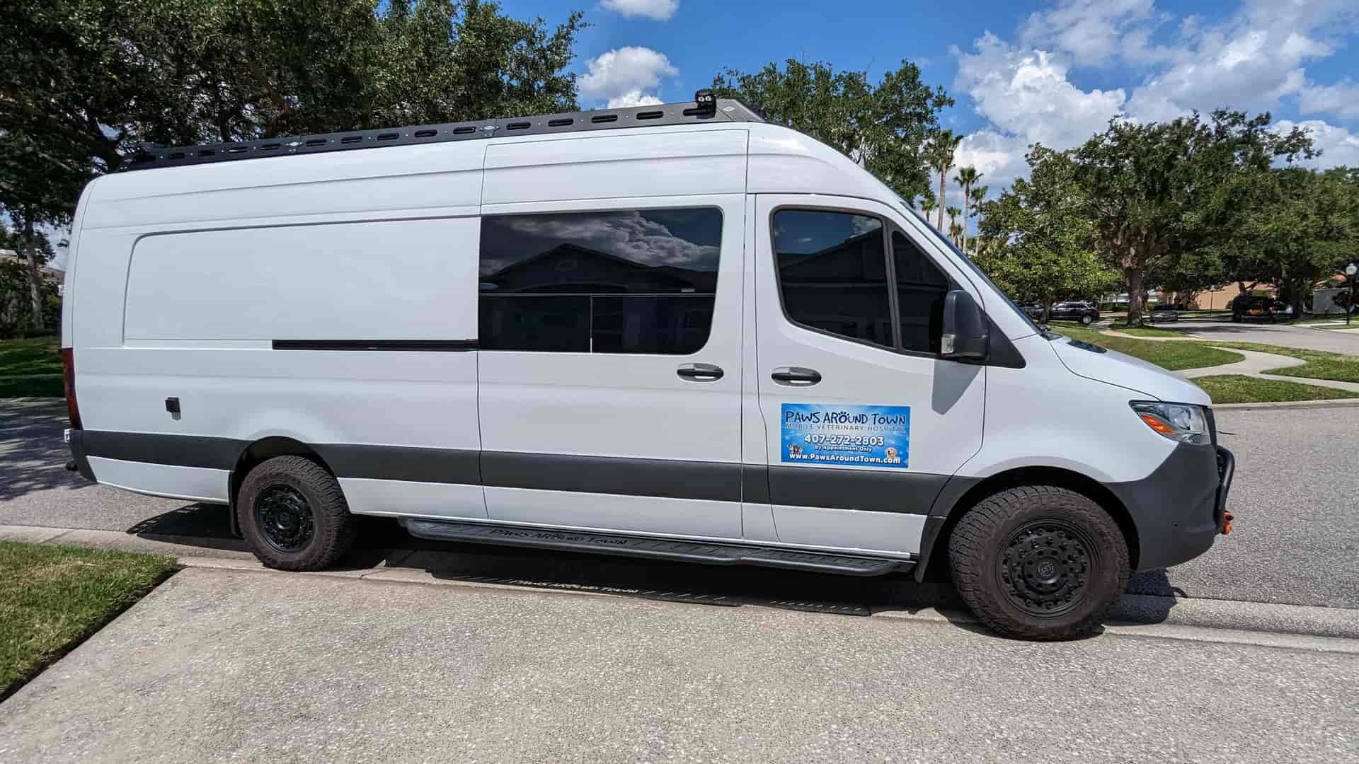 Paws Around Town mobile veterinary van